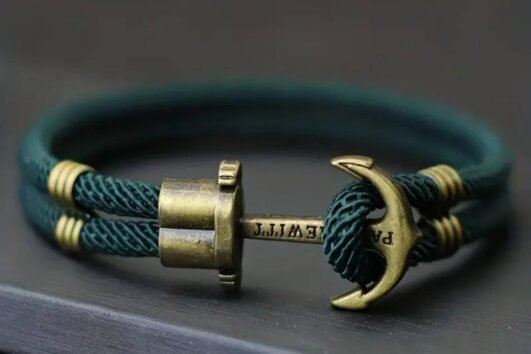 Anchor Bangle Bracelet